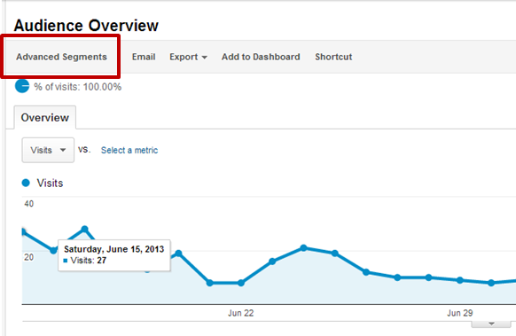 Advanced Segments in Audience Overview