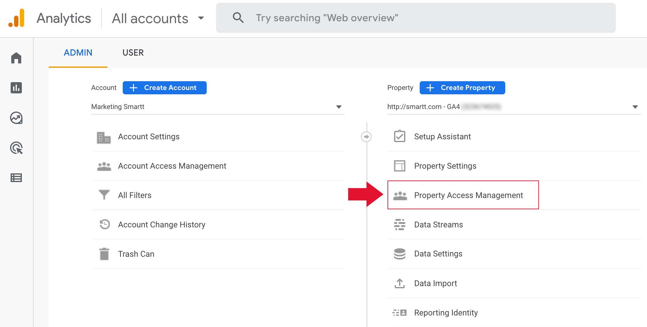 Linking GA4 and Google Search Console, step 1