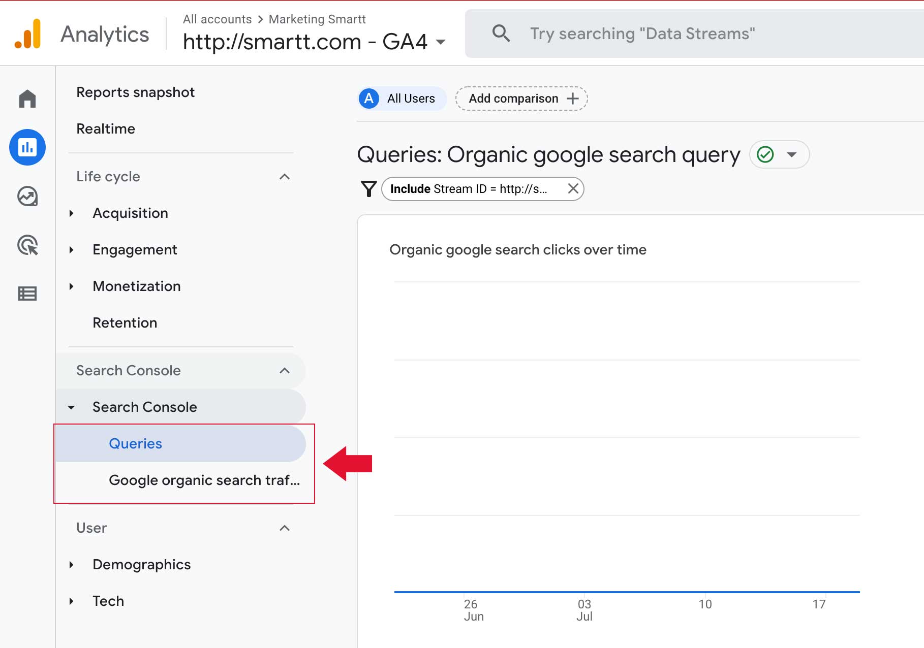Linking GA4 and Google Search Console, step 9