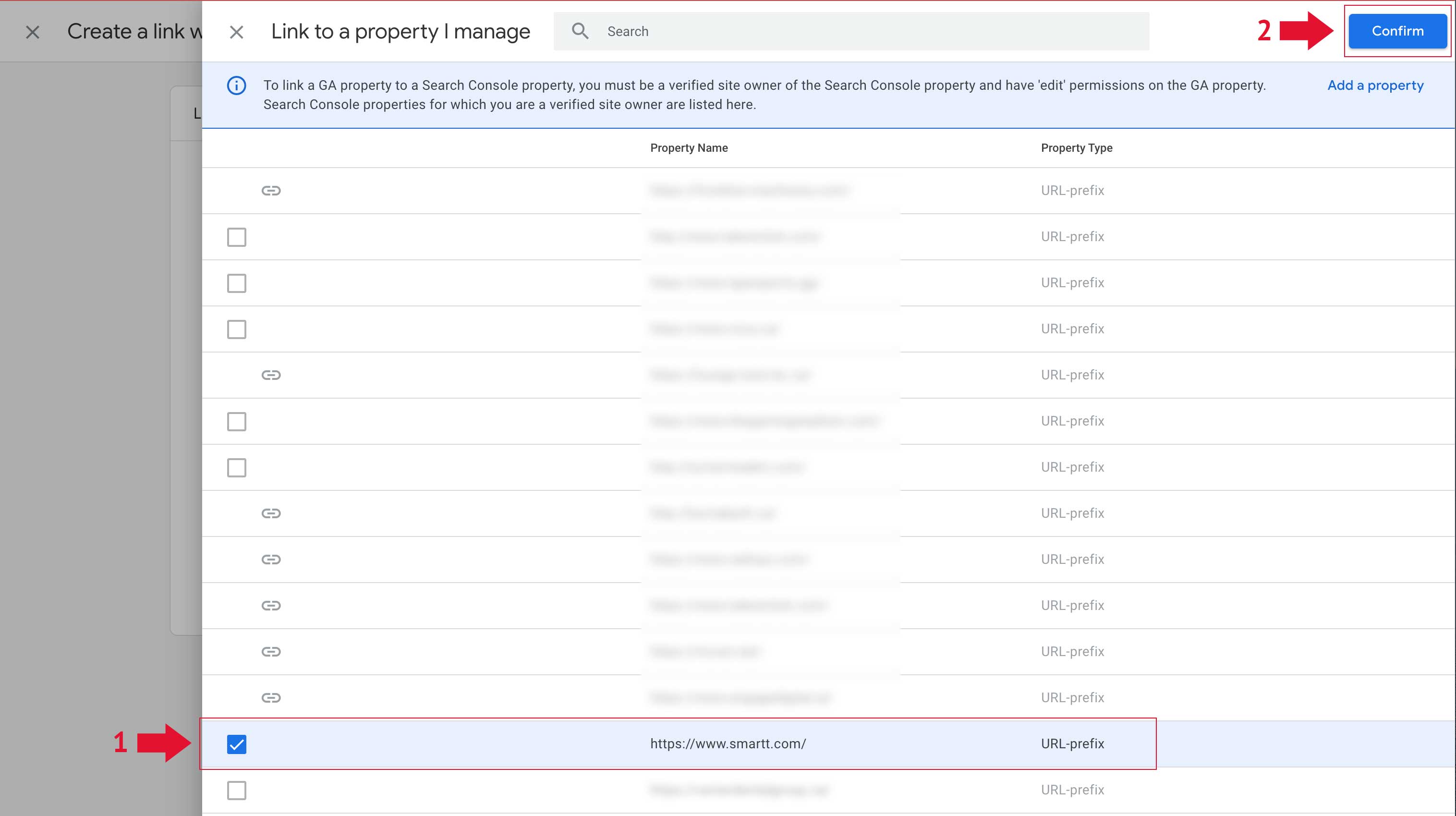 Linking GA4 and Google Search Console, step 4